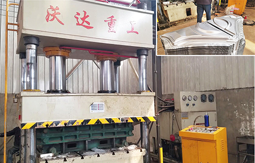 500噸電動(dòng)三輪車(chē)擋風闆(pǎn)沖壓成(chéng)型液壓(ya)機視頻(pin)